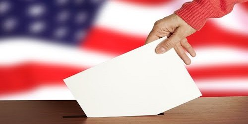 red white and blue ballot