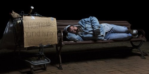 Homeless on Bench