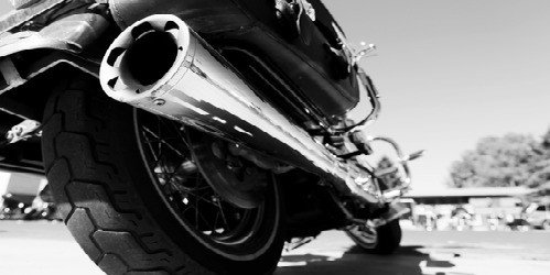 motorcycle chrome close up