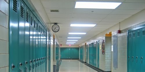 school hallway empty
