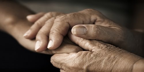 elderly woman hands