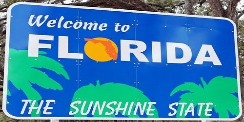 florida welcome sign